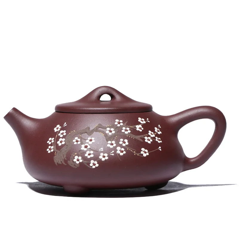 

Zhiyixing famous mine purple clay plum blossom Ladybug purple clay teapot hand painted clay teapot
