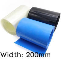 width 200mm diameter 127mm lipo battery wrap pvc heat shrink tube insulated case sleeve protection cover flat pack colorful