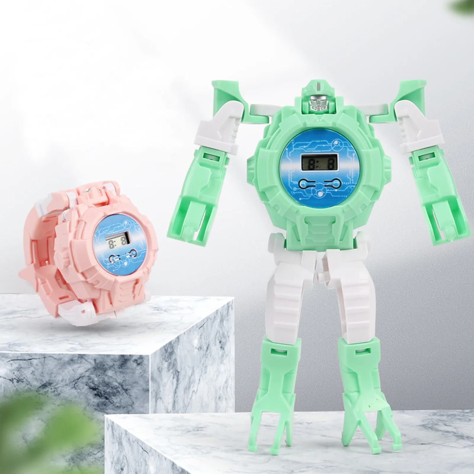 Creative Electronic Robot Watch Cartoon Transformation Wristwatch Toy For Boy Deform Birthday Christmas Gifts | Игрушки и хобби