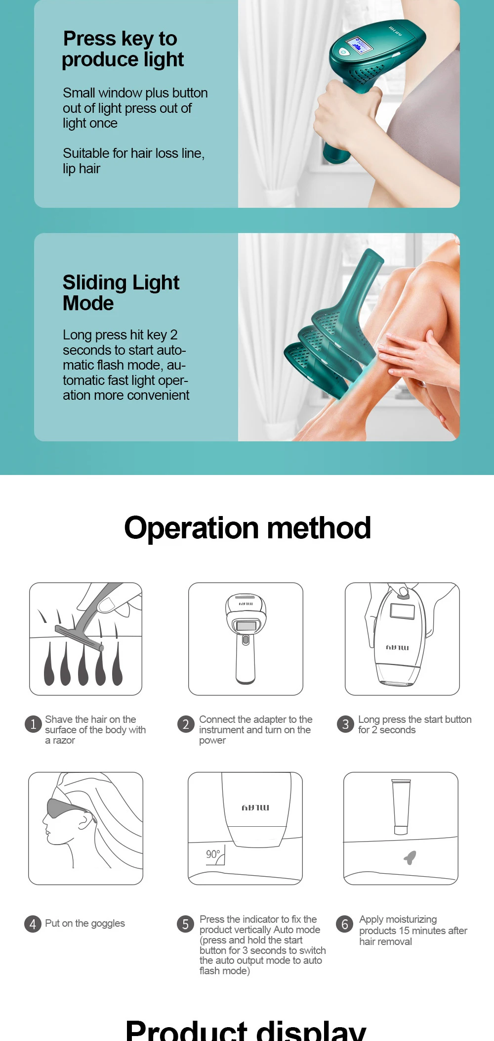 Dispositivo de Remoção do Cabelo Mlay Laser Nova Fábrica m3 Modelo Vendas Quentes Uso Doméstico Ipl 500000 Shotsfor 2022 Fda 17 Eletrodomésticos