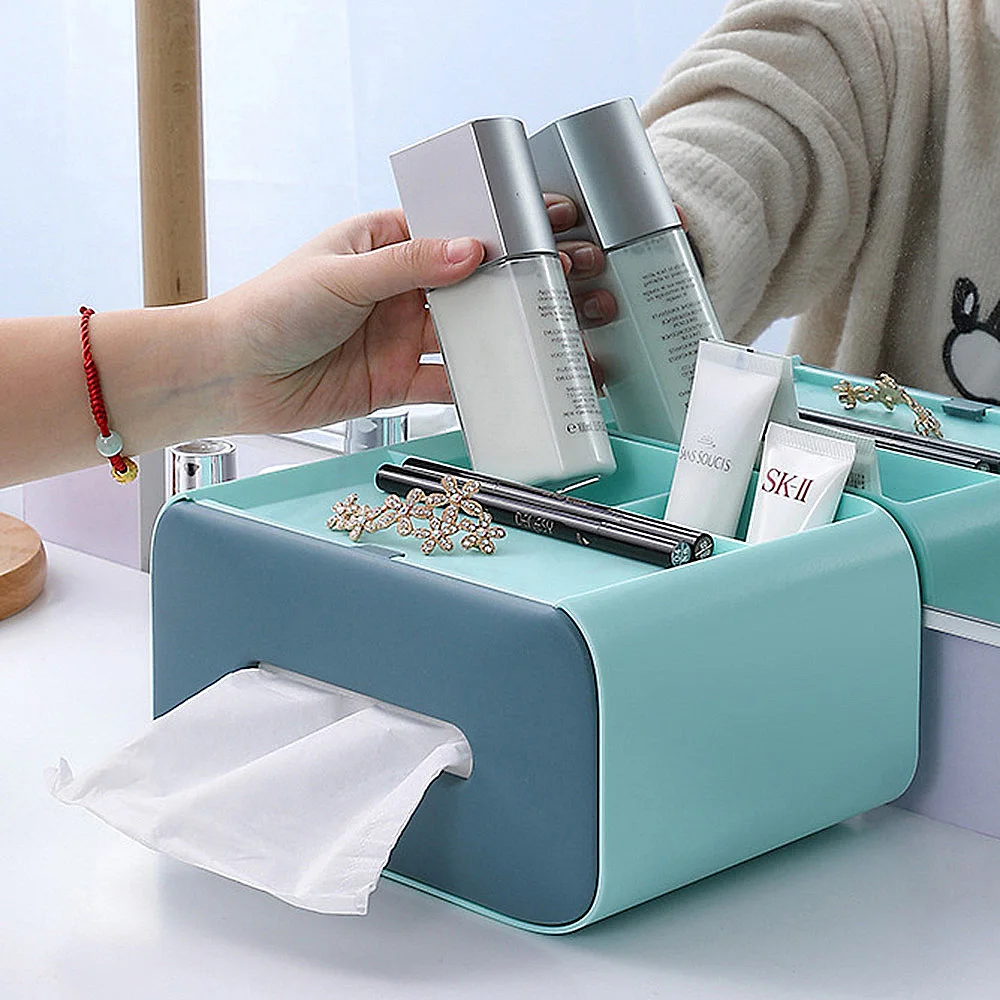 

Tissue Box Desktop Kitchen Napkin Organizer Container Living Room Remote Control Storage Box For Home Office Tissue Tray
