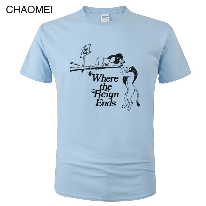 Мужская футболка с принтом Where The Reign Ends Camisa Hombre забавная хлопковая Футболка
