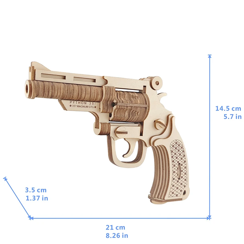 

New Wooden Gun 3D Model Buliding Kit Toys Assembly Gun Model Games Wooden Puzzle Board Gun Model Educational Toys Children Gifts