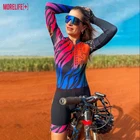 Женский триатлоновый комплект MLC с длинными рукавами, Джерси для горного велосипеда, одежда для бега, фитнеса, трикотажная одежда