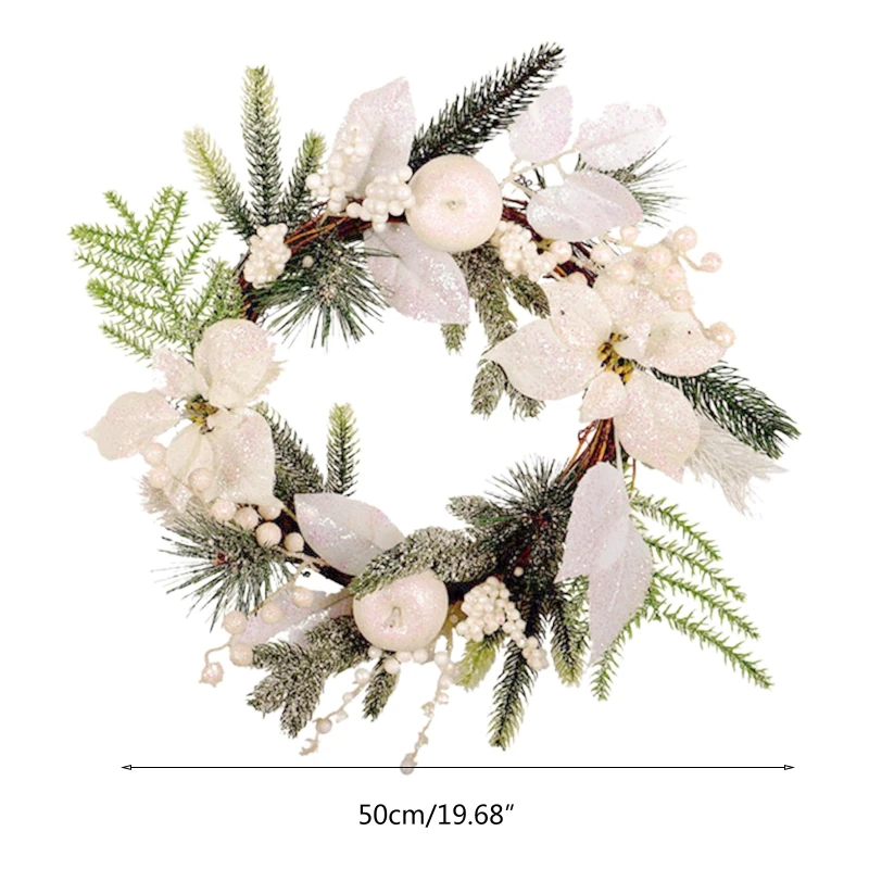 

Christmas Wreaths Decorations For Front Door, Xmas Garland Ornament Artificial Home Decor, Diy, For New Years,Merry B03D