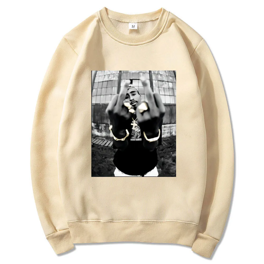 Повседневная Свободная уличная одежда 2pac Tupac Shakur Мужская модная Крутая толстовка
