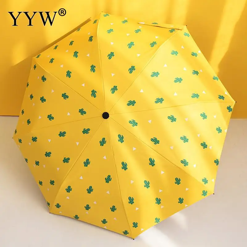 Folding Sun Umbrella Rain Women'S Umbrellas Heart Parasol Paraguas Anti-Uv Vinyl Ambrella Summer Travel Sombrilla | Дом и сад
