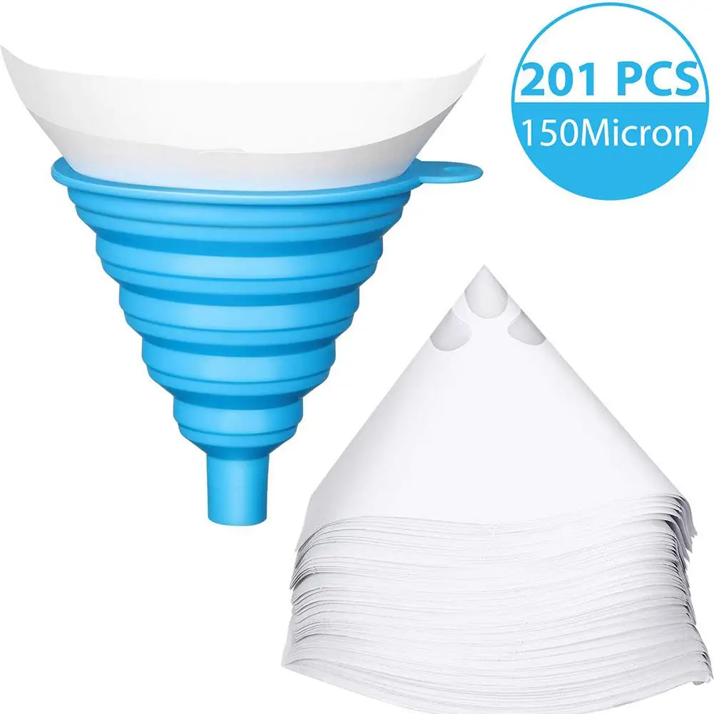 200 Pack Fine Paint Paper Strainers 150 Micron Paint Filter Nylon Mesh Net Funnel For Automotive Spray Guns Painting Projects