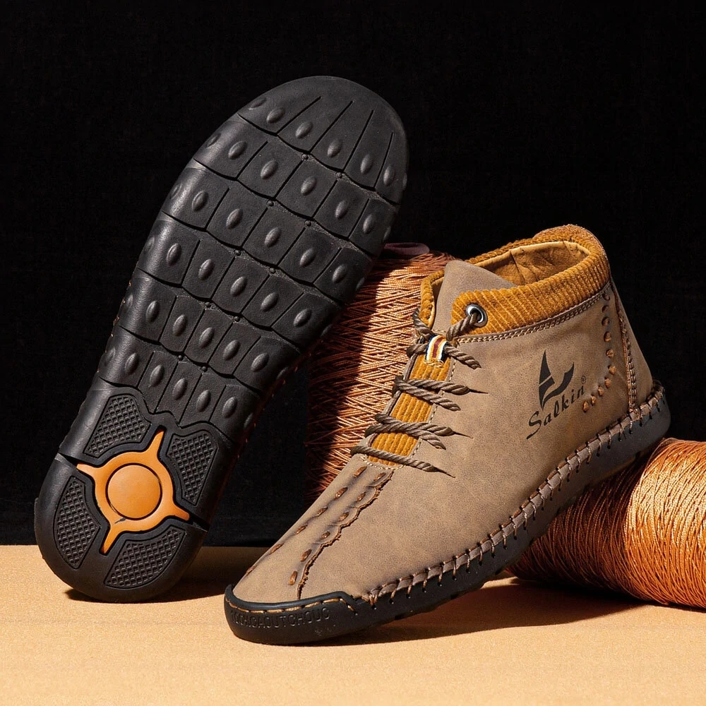 

Туфли мужские кожаные на плоской подошве, модная повседневная Уличная обувь ручной работы, лоферы, размера плюс 48