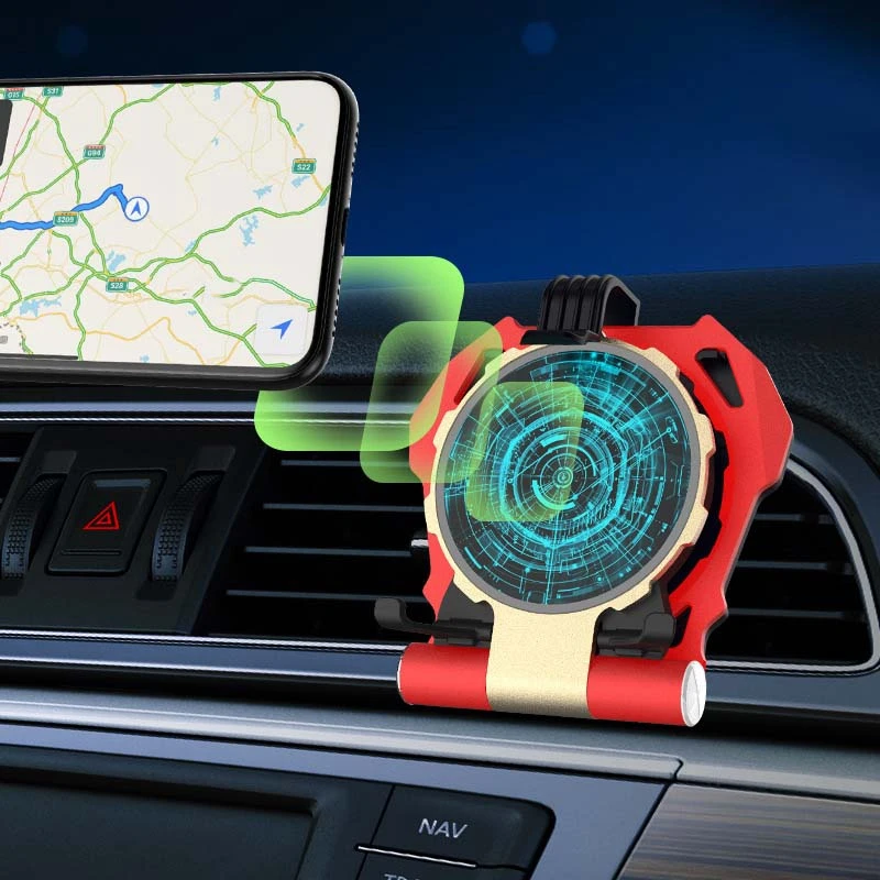 

Personalized New Car Wireless Charger Car Air Outlet Wireless Charging Folding Desktop Vertical Stand Wireless Charging