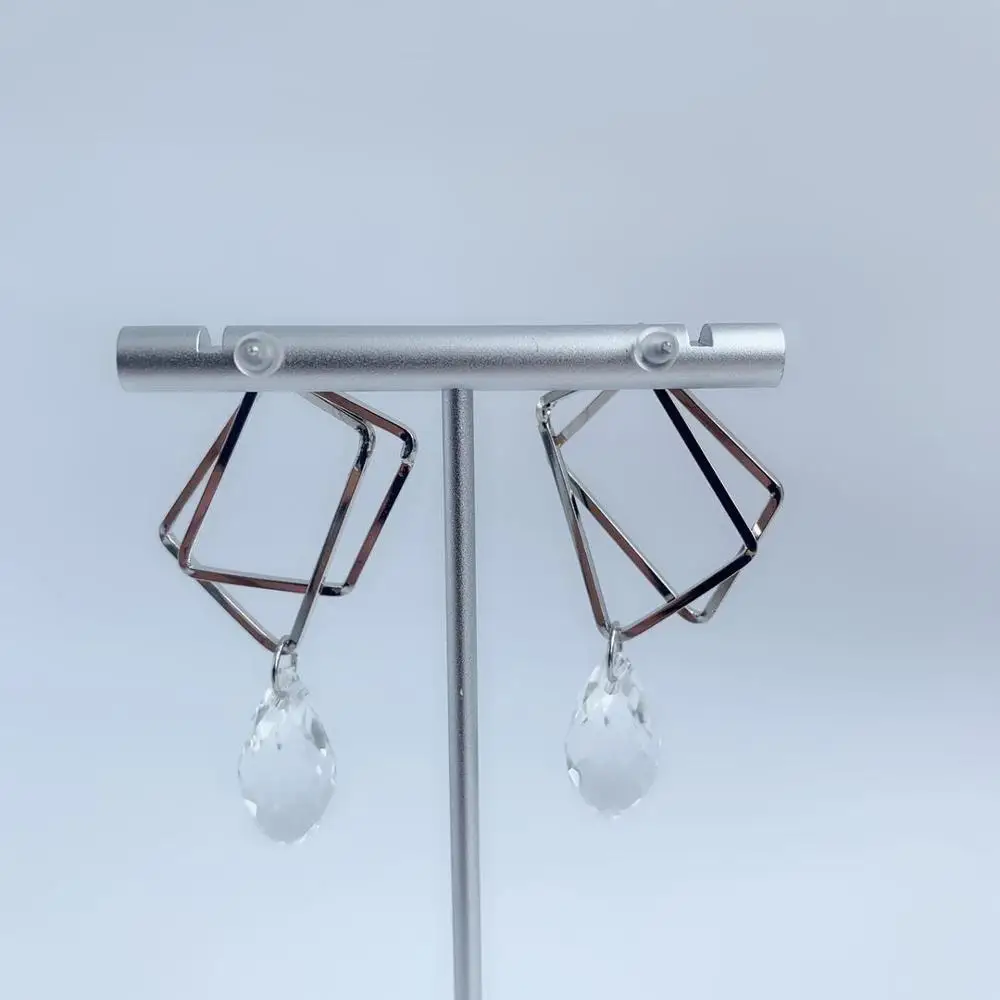 Новые серьги из родия Модная бижутерия свадебные подарки Женские аксессуары