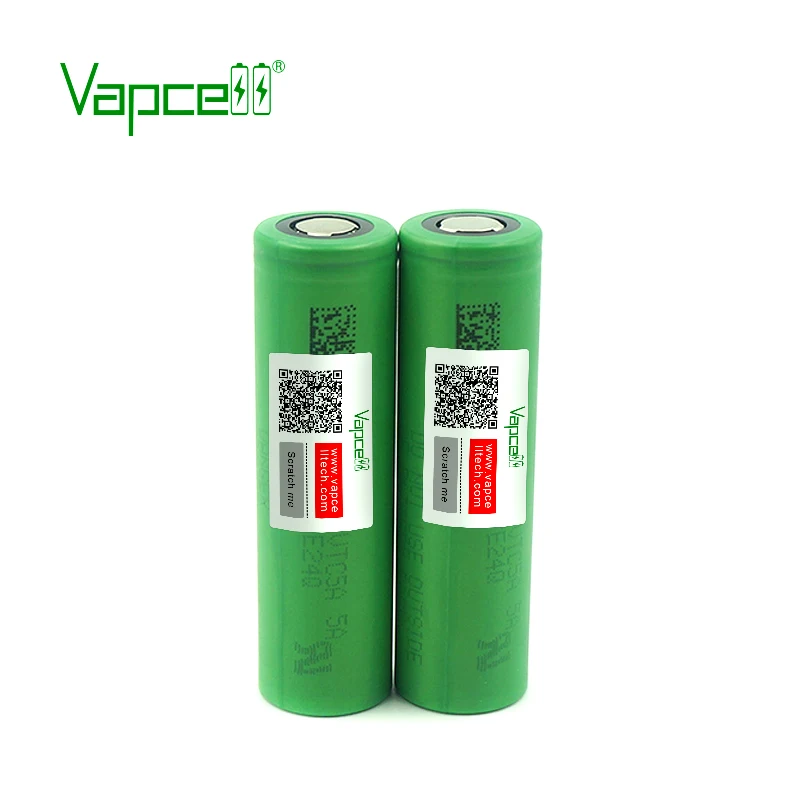 2 шт./Лот + чехол на молнии Vapcell 100% оригинал 18650 2500 мАч 25A VTC5A 3 7 в перезаряжаемая