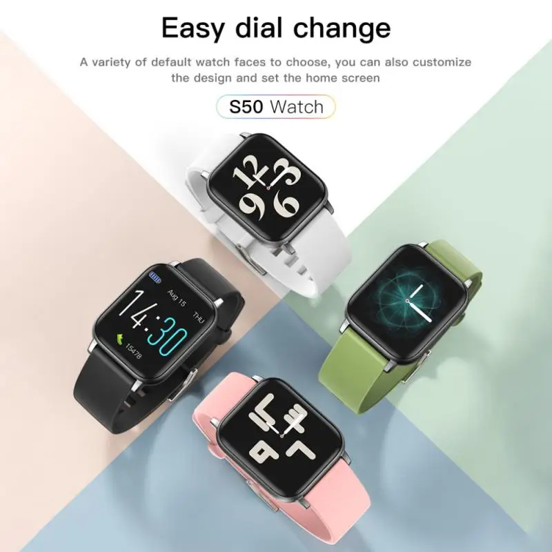 

2021 New S50 Smart Watch Bluetooth Full Touch Screen Sport Fitness 1.3 Inch IP68 Waterproof Watch For Android IOS
