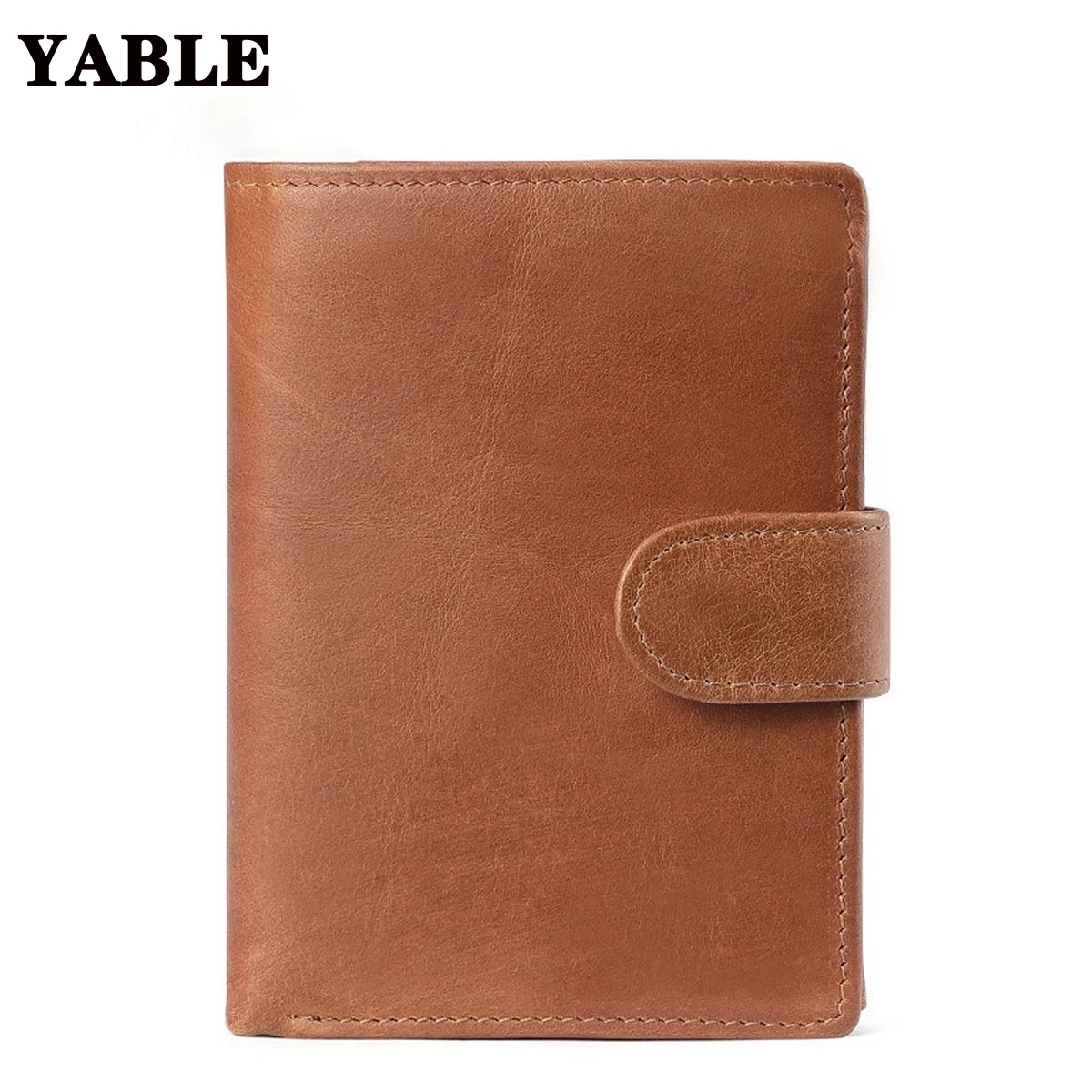 New Men's Wallet RFID Multiple Card Slots Casual Retro Genuine Leather Wallet Large-Capacity Handbag Coin Purse