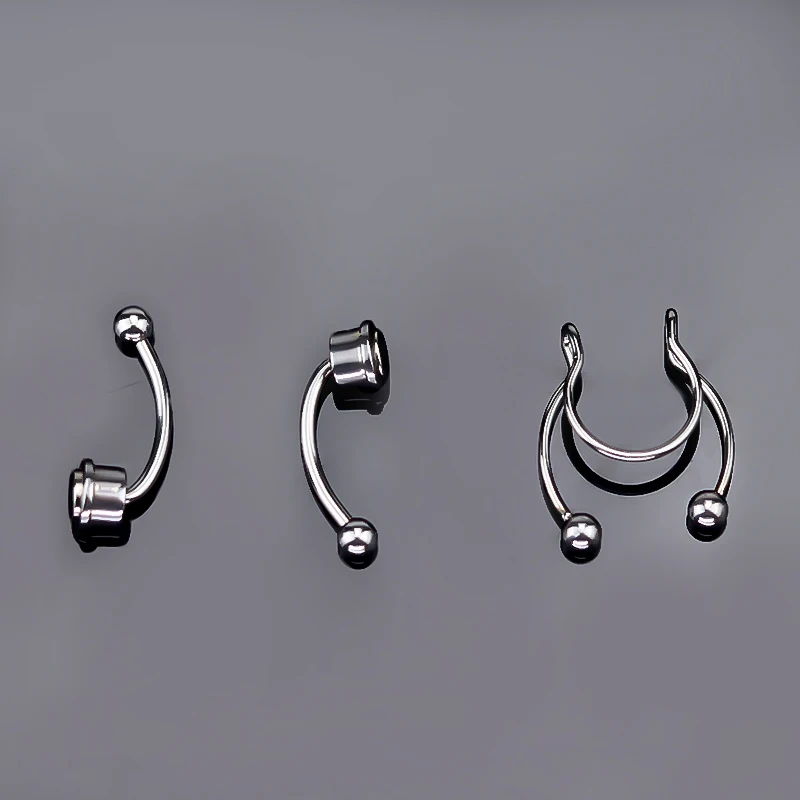 Кольцо-клипса для пирсинга носа из нержавеющей стали | Украшения и аксессуары