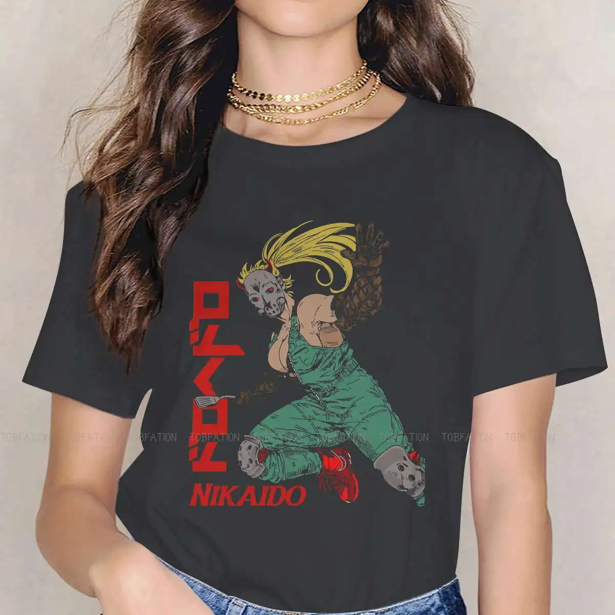 

Nikaido Art Cute Girls Women T-Shirt Dorohedoro Japanese Manga Series Blusas Harajuku Casual Short Sleeve Vintage Oversized Tops