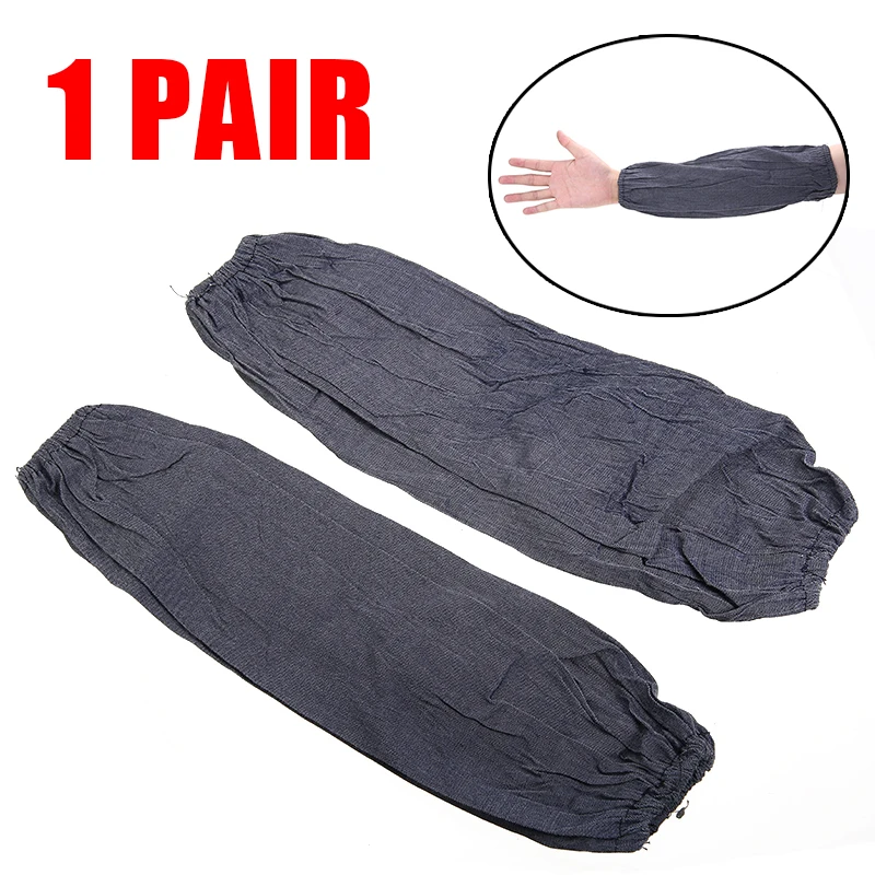 1Pair Cotton Denim Sleeves Weldering Working Protection Sleeves Dustproof Multipurpose Household Cleaing Soldering Oversleeves