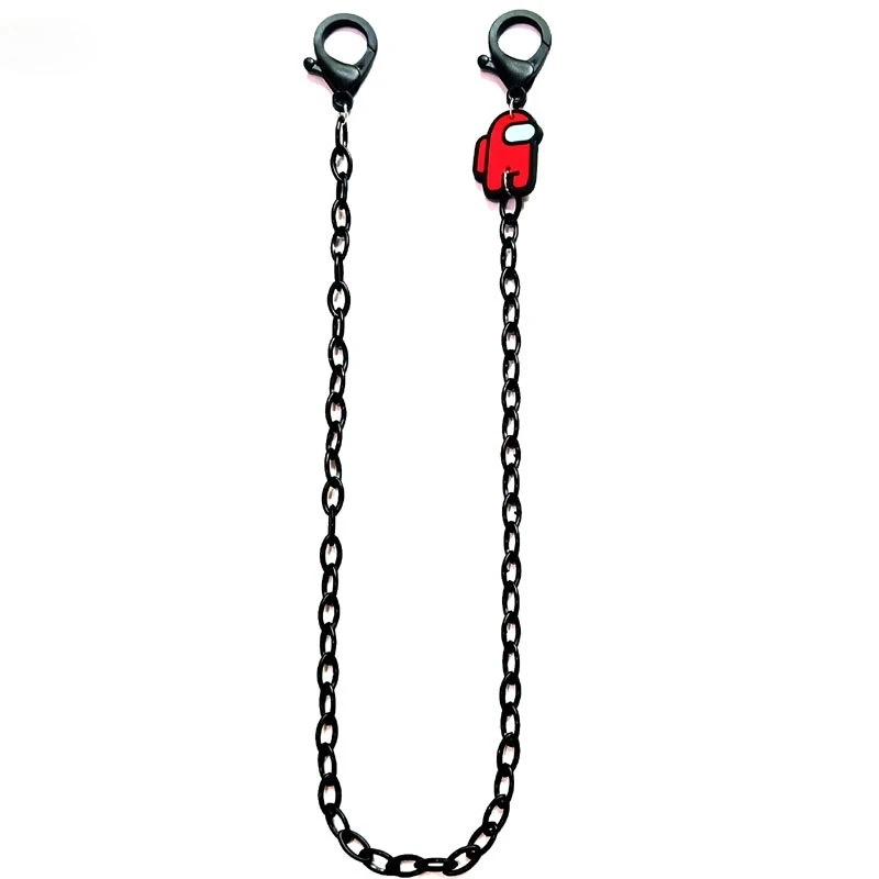 

Cartoon among us space werewolf killing keychain candy-colored mask eyeglasses chain anti-lost Anti-strangulation lanyard 58cm