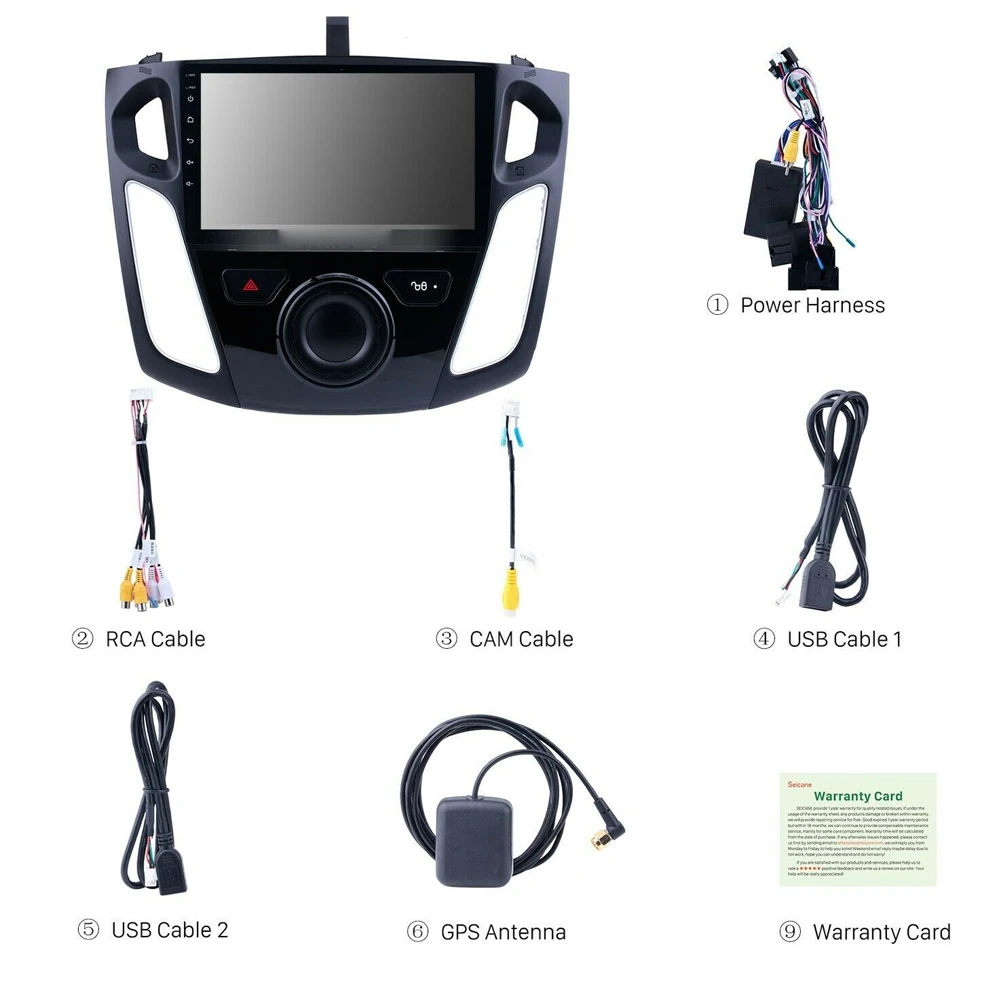 9 дюймовый автомобильный стерео Android 1 GPS-навигатор Plyaer для Ford Focus 2011 2012 2013-2015 2 din