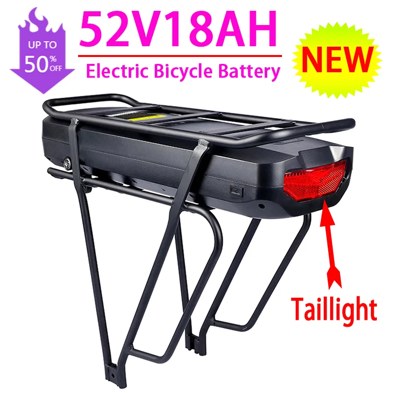 

Электрический велосипед 48 в 25 Ач багажник батарея 52 в 18 Ач Bafang E-Bike с задним багажником и задним фонарем зарядное устройство с USB портом 1000 Вт