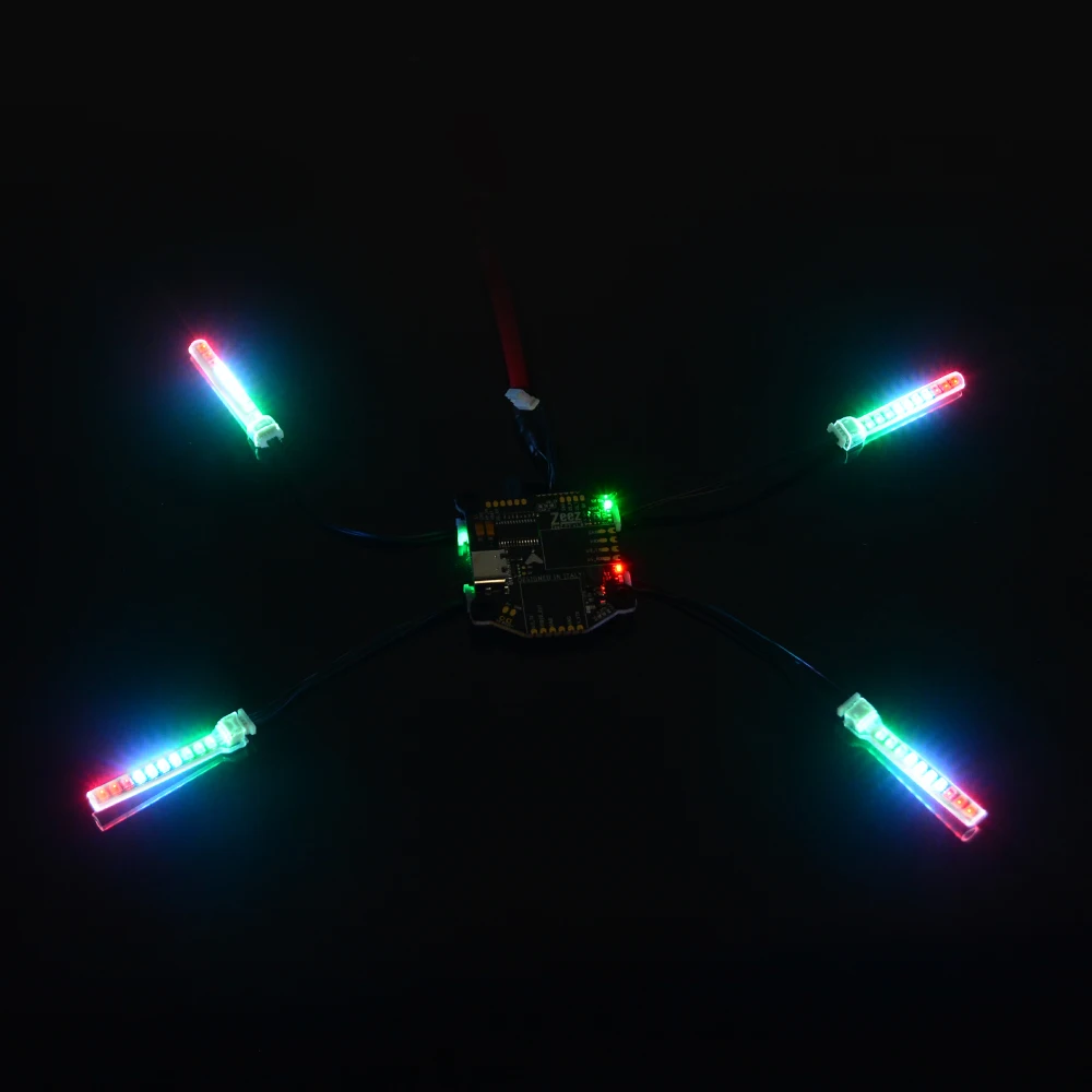 4 шт./компл. 10 RGB Светодиодная лента 5 в 0.6A Zeez дизайн для контроллера полета BetaFlight |