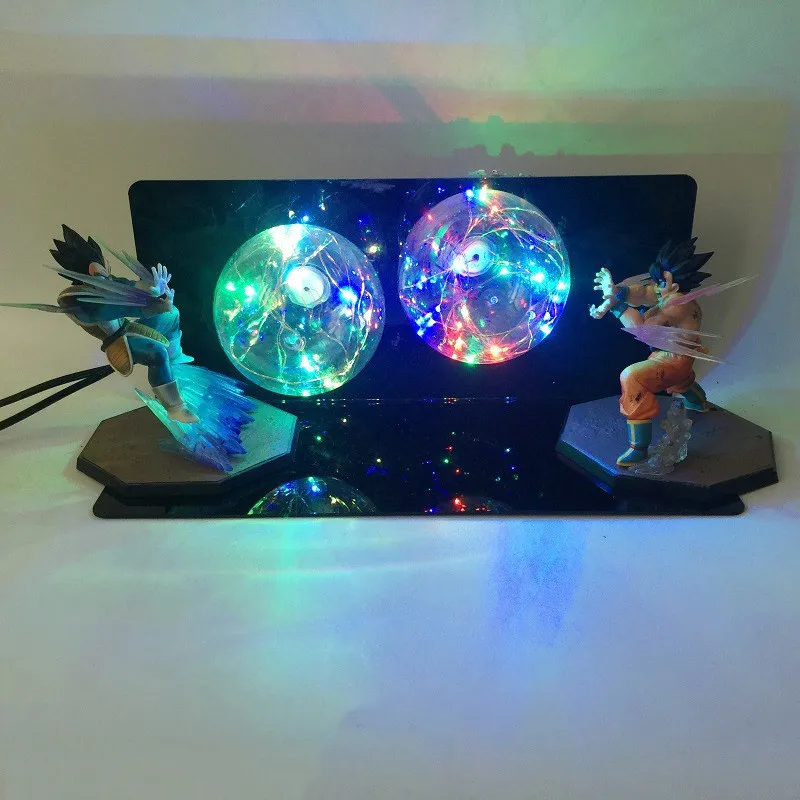 Двойной Dragon Ball Вегета Goku kamehameha лампы светодиодные Dragon Ball Z Led Электрический Ночной светильник Настольная лампа для Спальня Xmas игрушка в подарок