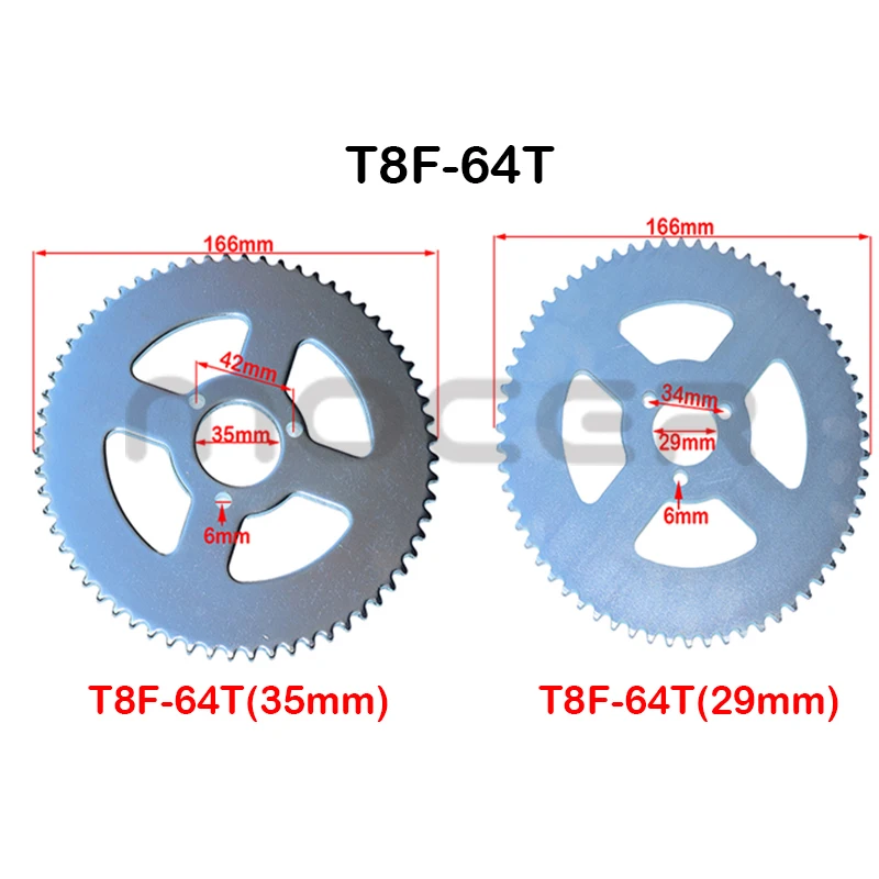 

Мотоцикл T8F 64 зубья 29/35 мм Задняя цепная Звездочка сталь для 47cc 49cc китайский карманный велосипед Скутер Goped ATV Quad Dirt Bikes