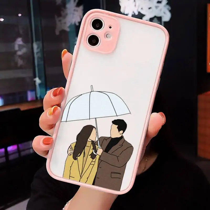 

Illustration art boy girl Phone Case Matte For iPhone 12 Mini 11 Pro XR XS Max 7 8 Plus X Hard PC Back Cover