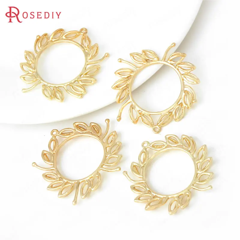 6PCS 31*32MM 24K Gold Color Plated Brass Dandelion Charms Pendants Diy Jewelry Findings Earrings Accessories Wholesale | Украшения и