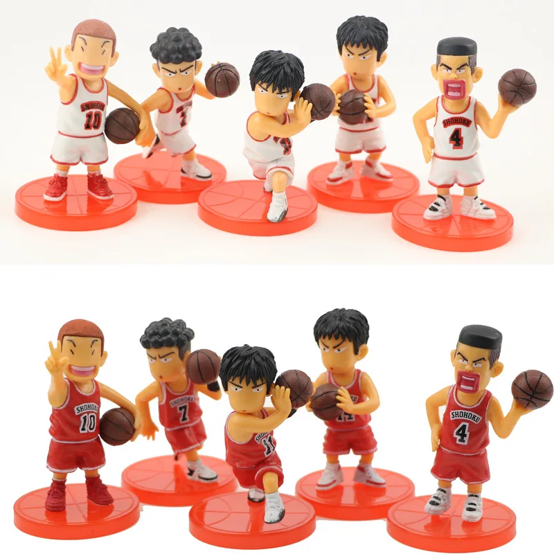 

5 шт./лот SLAM DUNK Shohoku фигурки баскетбольных игроков игрушки ханамичи рукава Kaede Sakuragi аниме Модели Игрушек