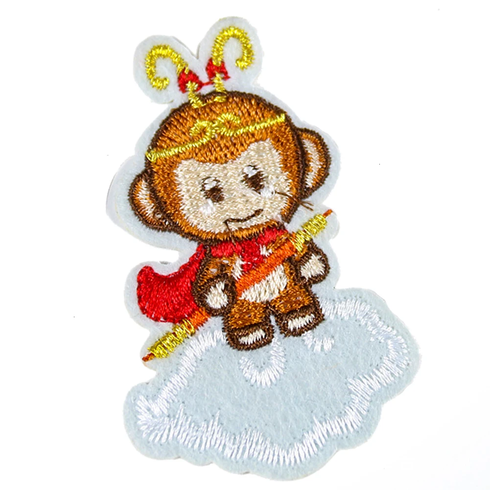 Мифологический герой в китайском стиле Sun Wukong Высококачественная вышитая