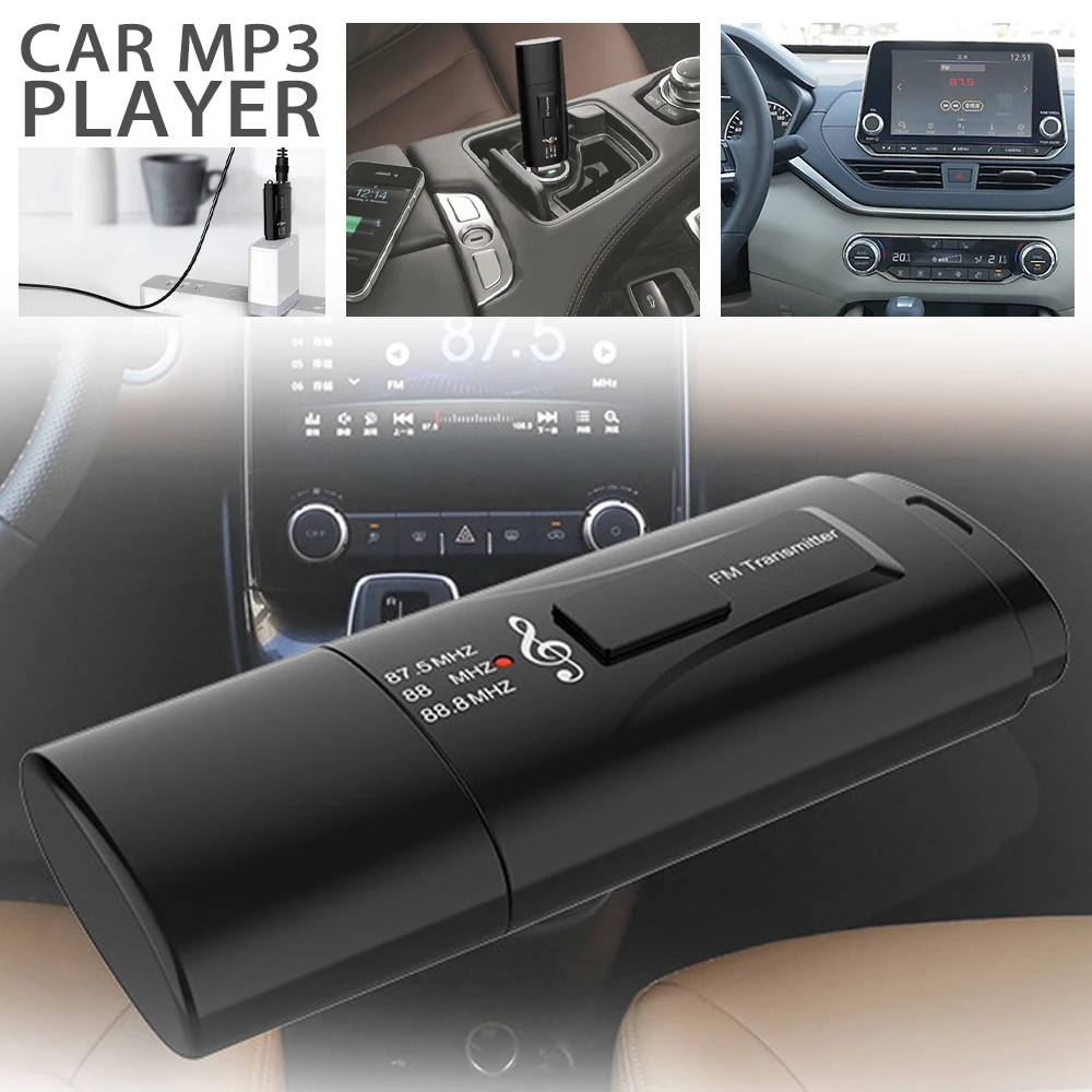 Автомобильный FM-передатчик 2 в 1 Bluetooth-совместимый 5 0 USB-модулятор портативный 3 мм