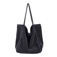 large cord eco tote bag corduroy tote bags women shoulder handbags multiple uses big capacity shopping bag 373820cm wt
