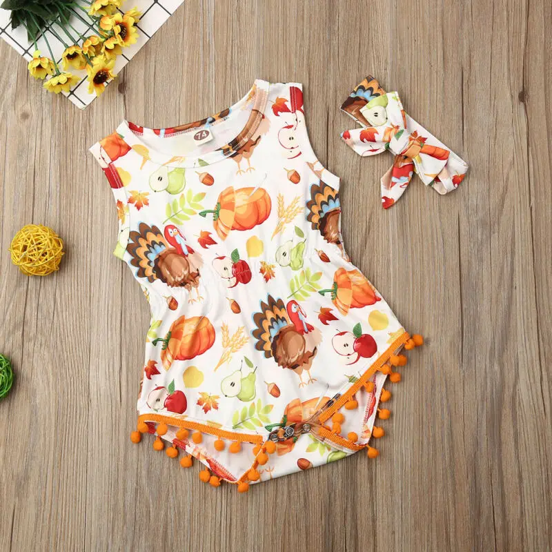 Милый комплект детской одежды для девочек на Хэллоуин одежда без рукавов Турция