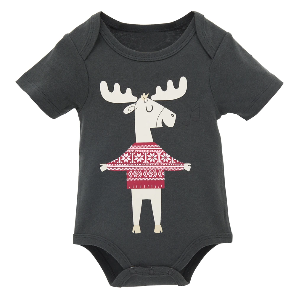 

Baby Bodysuits Cotton Christmas Elk Print New Born Girl Body Suit Romper 0-12m Infant Jumpsuit Roupa De Bebe Toddler Boy Clothes