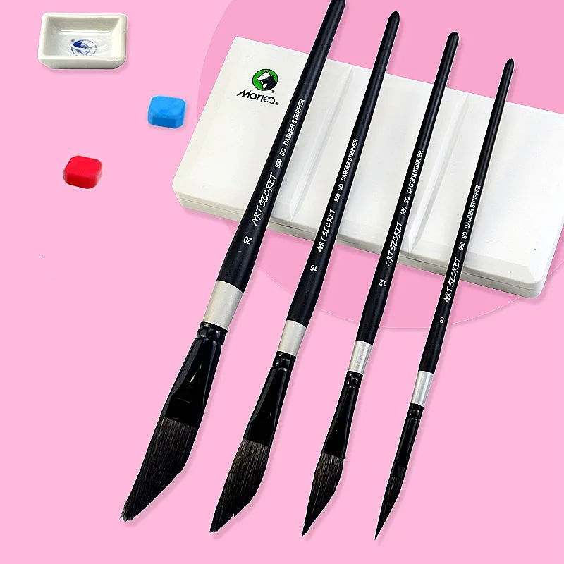 Кисть для снятия кинжала профессиональная кисть рисования акварелью беличьей