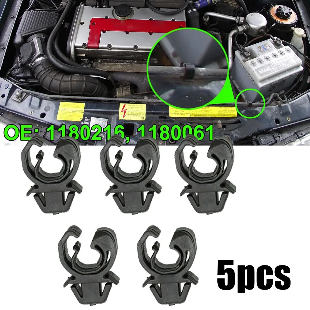 

5pcs Car Accessories Hood Bonnet Rod Clip Clamp Holder Plastic Black For Vauxhall Astra G Zafira A Ampera High Quality Parts