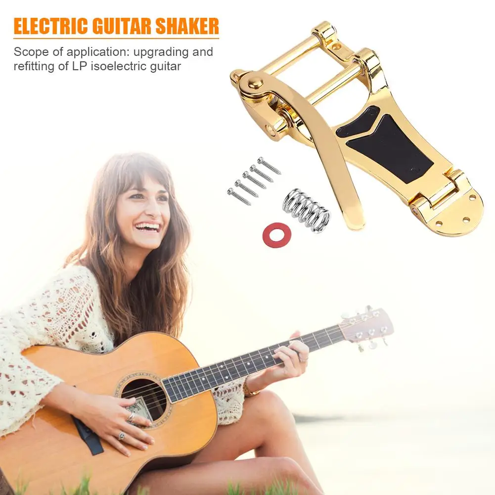 

Guitar Replacement Vibrato LP Electric Guitar Parts Excellent Alloys Gold Silver and Black Tremolo Tailpiece Bridge Crank Bar