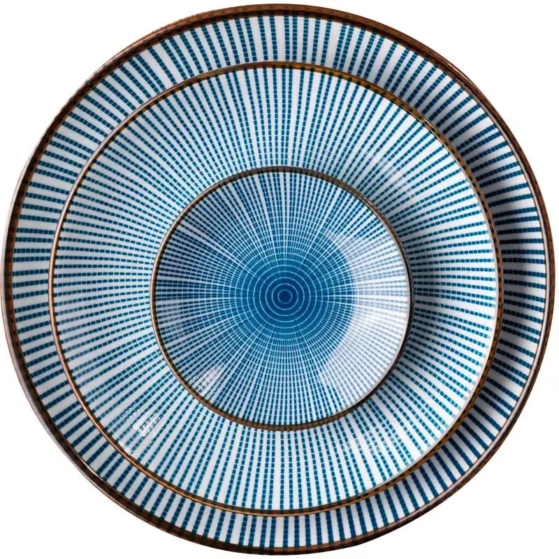 Набор керамической японской посуды обеденная тарелка Классическая десертная