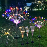 solar firework string lights christmas led outdoor garden decoration fireworks lanterns lawn ground holiday lights string