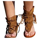 Женские босоножки 2021 босоножки женские босоножки для девочек ретро богемные сандалии с кисточками римские пляжные ботинки сандалии для женщин