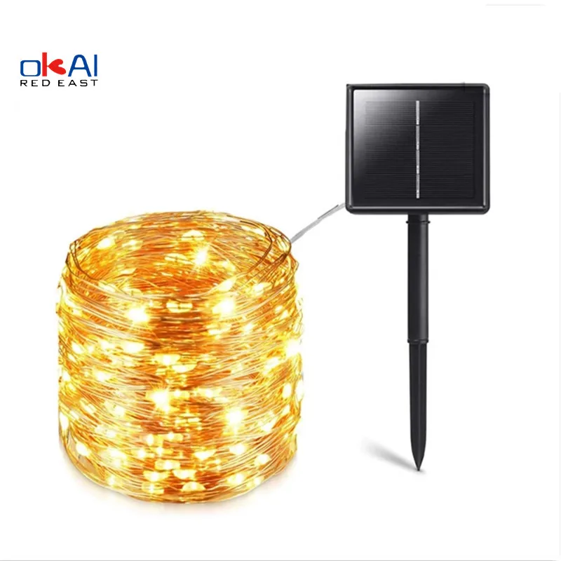 

1pcs Outdoor LED Solar String Fairy Lights 10M 20M Flashing Lamps 100/200leds Waterproof Christmas Decoration for Home Garden.
