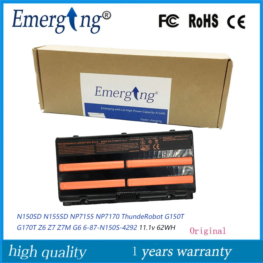 11 1 V 62WH новый ноутбук Батарея N150BAT 6 для Clevo N170SD N150SD N151SD N155S 87 N150S 4292|Аккумуляторы