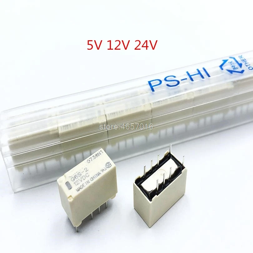 5 шт./лот новое и оригинальное реле G6S-2 5VDC 12VDC 24VDC DIP8 | Строительство ремонт