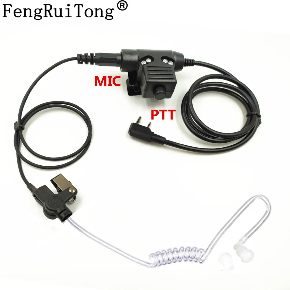 Скрытая Акустическая трубка НАТО разъем наушник гарнитура U94 PTT Mic для Baofeng UV 5R BF 888S