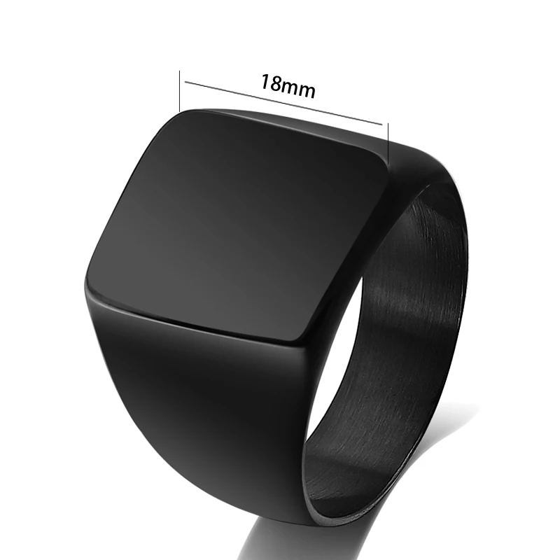 Большое и черное кольцо для большого пальца из нержавеющей стали | Украшения