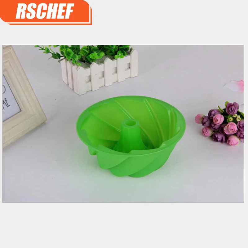 Круглая маленькая силиконовая полая спиральная шифоновая форма для торта