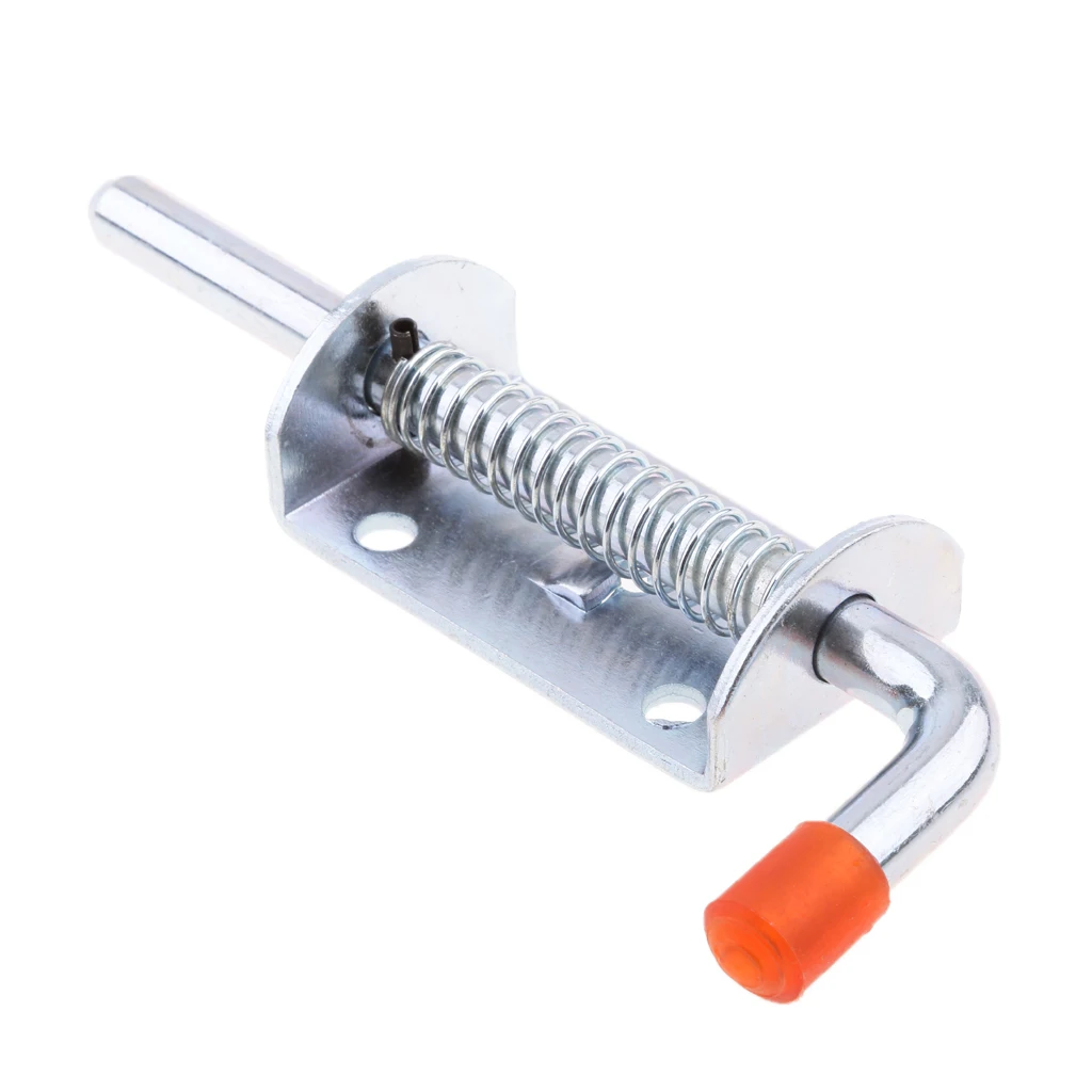 

Hardware Spring Loaded Metal Security Barrel Bolt Latch 145mm Silver Tone Heavy duty metal zinc coated for rust protection