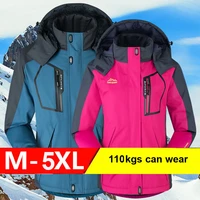 2020 men women winter camp climb ski fish trekking hike waterproof jackets hood windbreak plus size coat oversize m 5xl fur warm