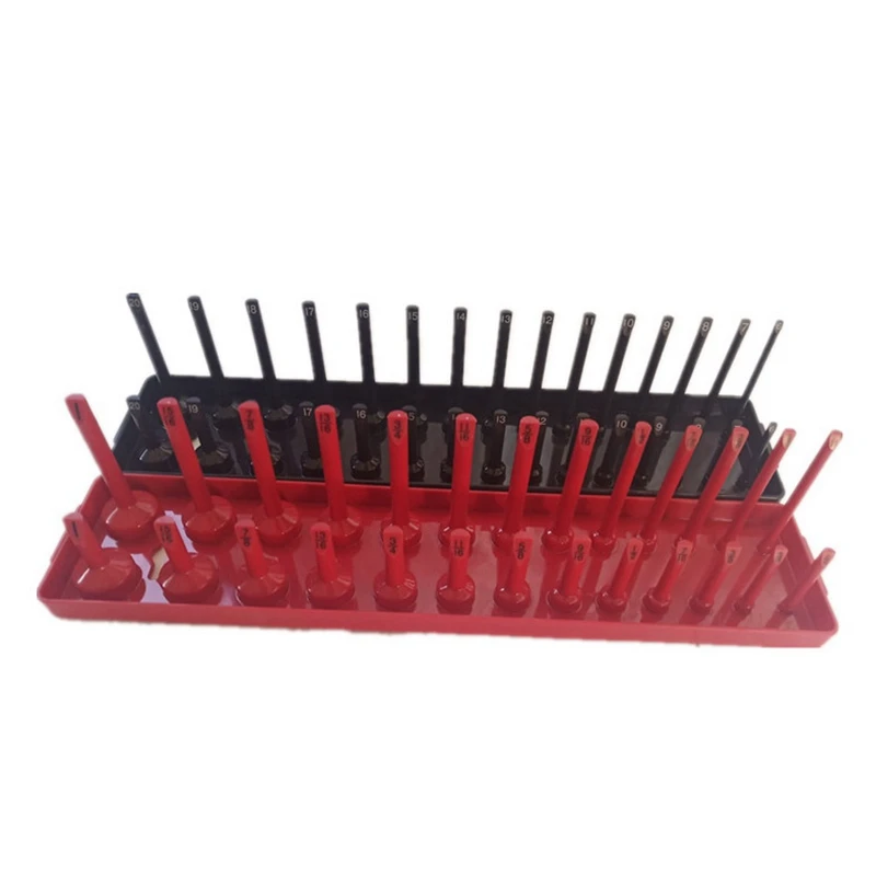 

HOT-3Pc Socket Organizer Tray Set Socket Trays 1/4Inch 3/8Inch & 1/2Inch Drive Deep and Shadow Socket Holders